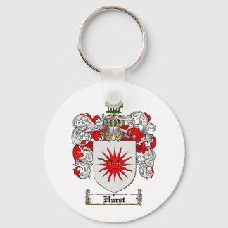 HURST FAMILY CREST -  HURST COAT OF ARMS KEY RING
