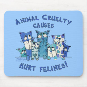 Hurt Felines Animal Cruelty Mouse Mat