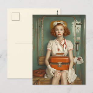 Hurt Nurse Postcard