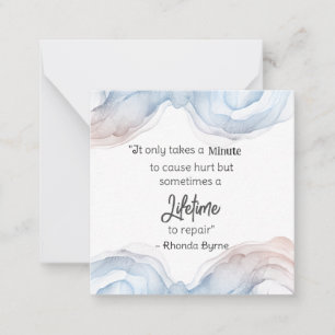 *~  Hurt Repair Watercolor Quote AP62  Note Card