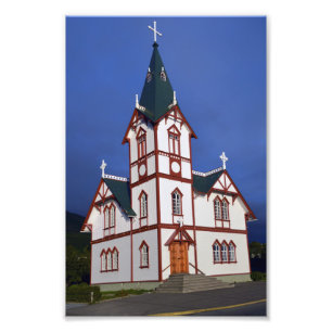 Husavik Lutheran Church, Iceland. Photo Print