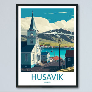 Husavik Travel Print Wall Art Husavik Wall Hanging