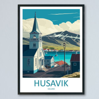Husavik Travel Print Wall Art Husavik Wall Hanging