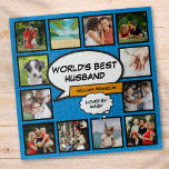 Husband 12 Photo Collage Comic Book Fun Blue Jigsaw Puzzle<br><div class="desc">A fun 12 photo collage jigsaw for you to personalise for your special superhero husband to create a unique gift for weddings, anniversaries, Christmas or any day you want to show how much he means to you. A perfect way to show him how amazing he is every day. Designed by...</div>