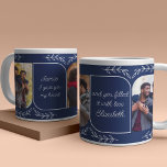 Husband 3 Vertical Photo Loving Words Personalised Large Coffee Mug<br><div class="desc">Giant photo gift mug for your husband, boyfriend or fiancee - or any other close friend or relation. The photo template displays 3 of your favourite photos in vertical format with rounded corners. Lettered with loving wording in clear, handwritten script, which reads "[name] I gave you my heart and you...</div>