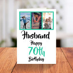 Husband 70th Birthday Modern Photo Collage Card<br><div class="desc">Put a smile on a face with this personalised 70th birthday modern photo collage card for your husband. - Simply click to personalise this design 🔥 My promises - This design is unique and is designed with you in mind 🙏 Thank you for supporting my small business - If you...</div>