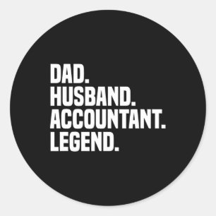 Husband Accountant Legend Accounting Tax Accountan Classic Round Sticker