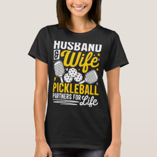 Husband & Wife Valentines Day Couple Ckleball T-Shirt