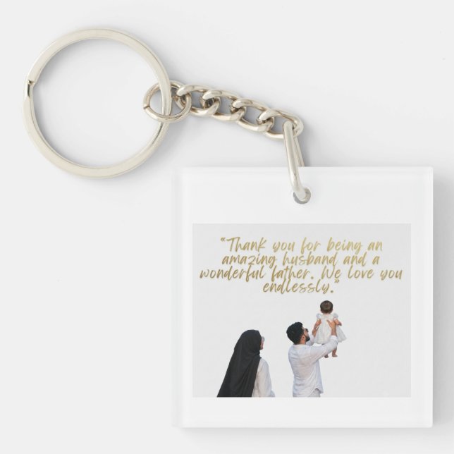 Husband and Father Appreciation Key Ring (Front)