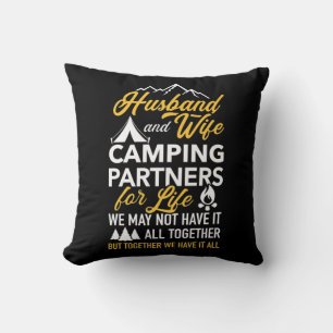 Husband And Wife Camping Partner For Life Cushion