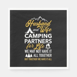 Husband And Wife Camping Partner For Life Napkin