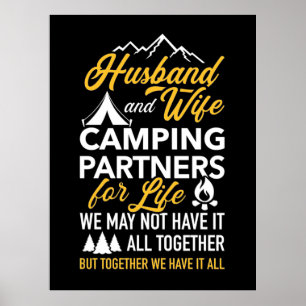 Husband And Wife Camping Partner For Life Poster