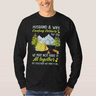 Husband And Wife Camping Partners For Life Camping T-Shirt