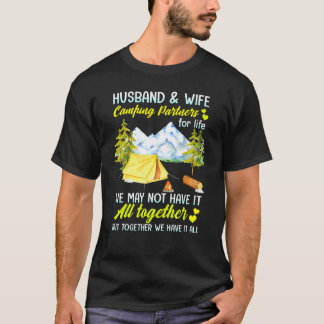 Husband And Wife Camping Partners For Life Camping T-Shirt
