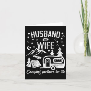 Husband And Wife Camping Partners For Life Funny M Card