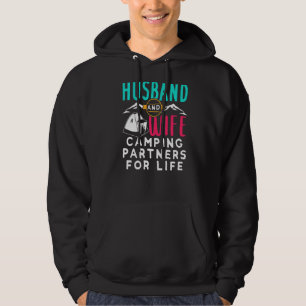 Husband And Wife Camping Partners For Life Hoodie