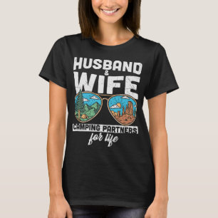 Husband And Wife Camping Partners For Life T-Shirt