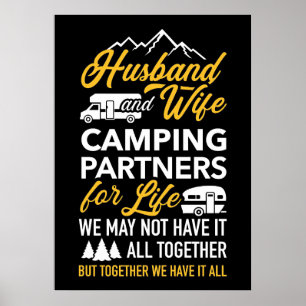 Husband And Wife Camping Partners Poster