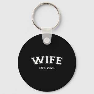 Husband And Wife Est 2025 Just Married Honeymoon W Key Ring