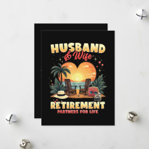 Husband and Wife Retirement Holiday Card