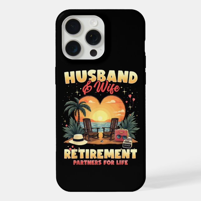 Husband and Wife Retirement iPhone Case (Back)