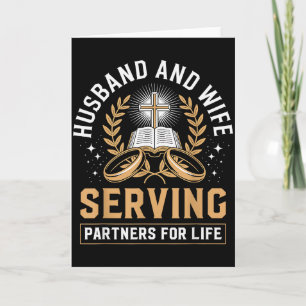 Husband And Wife Serving Partners Christian Couple Card