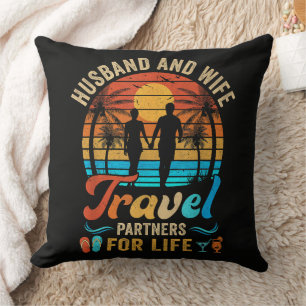 Husband and Wife Travel Partners for Life Beach Cushion