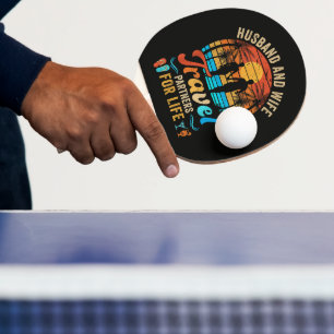 Husband and Wife Travel Partners for Life Beach Ping Pong Paddle