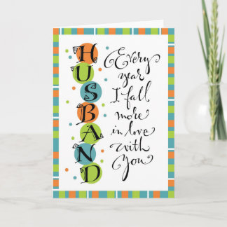Husband Anniversary or Birthday Card