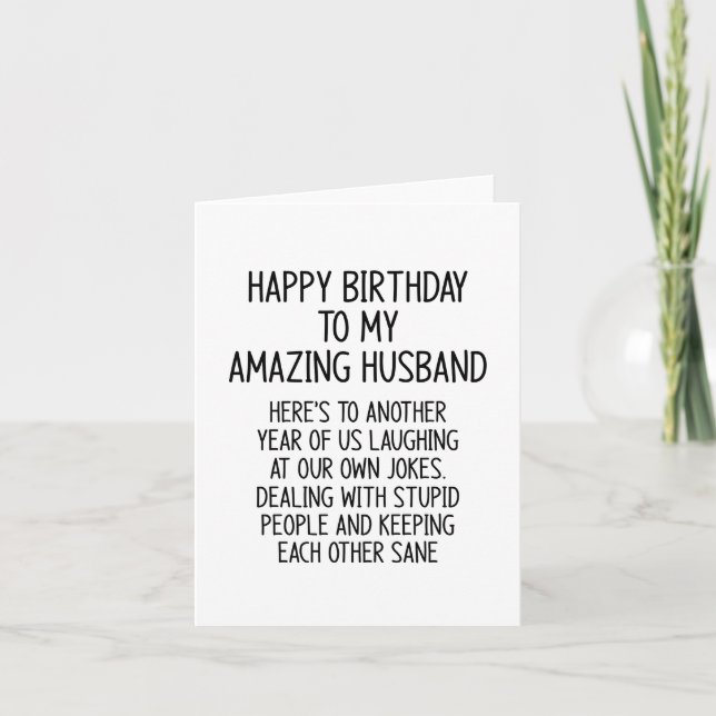 Husband birthday card (Front)