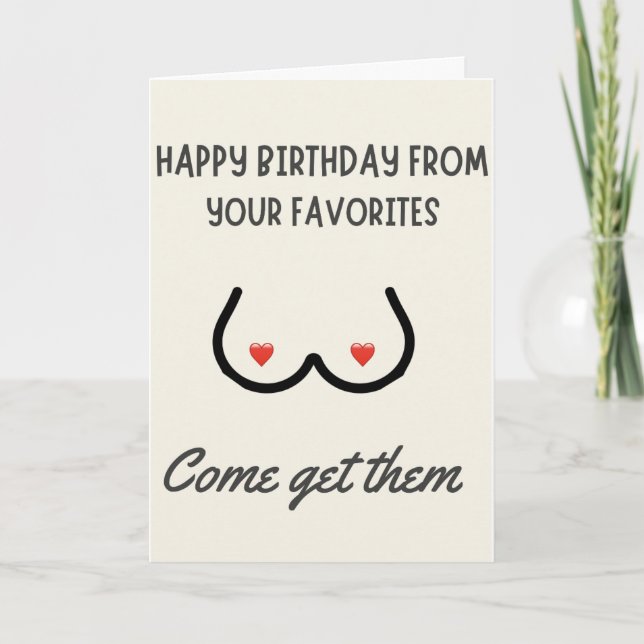Husband Birthday Funny Men Boyfriend Him Bday    Card (Front)