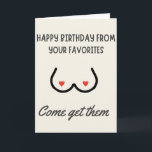 Husband Birthday Funny Men Boyfriend Him Bday    Card<br><div class="desc">Surprise your husband with a dash of humour on his special day! This "Husband Birthday Funny Men For Him Taco Card" features a quirky taco-themed design and playful message that's sure to make him laugh. The card’s bold and colourful artwork adds a fun twist, making it the perfect birthday card...</div>