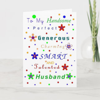 Husband Compliments, Happy Birthday! Card