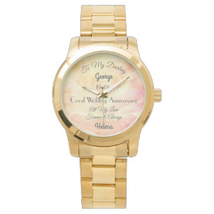 Husband Coral Wedding Anniversary Watch
