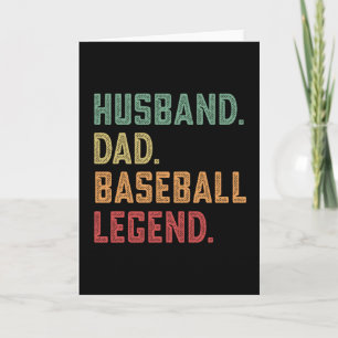 Husband Dad Baseball Legend sports Card