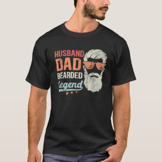 Husband dad bearded legend retro Father s Day Bear T-Shirt