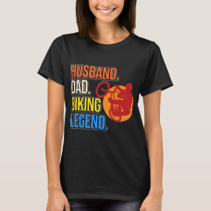 Husband Dad Biking Bicycle Cycling Cycle Riding Gr T-Shirt