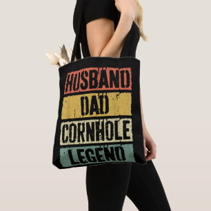 Husband Dad Cornhole Legend Tote Bag