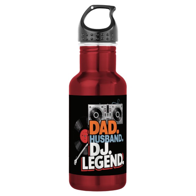 Husband Dad DJ Legend 532 Ml Water Bottle (Front)