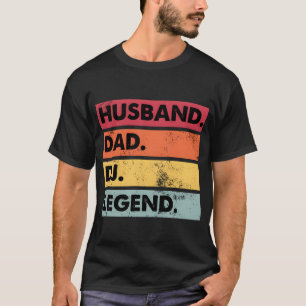 Husband Dad Dj Legend Dj Disc Jockey Music Player T-Shirt