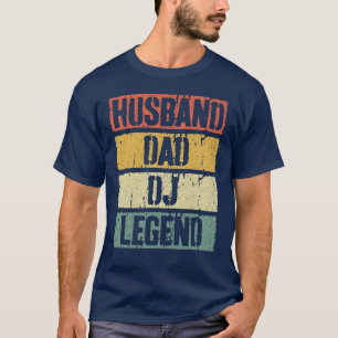 Husband Dad DJ Legend Fathers Day retro T-Shirt