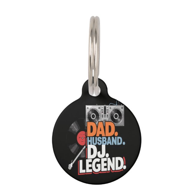 Husband Dad DJ Legend Pet Tag (Front)