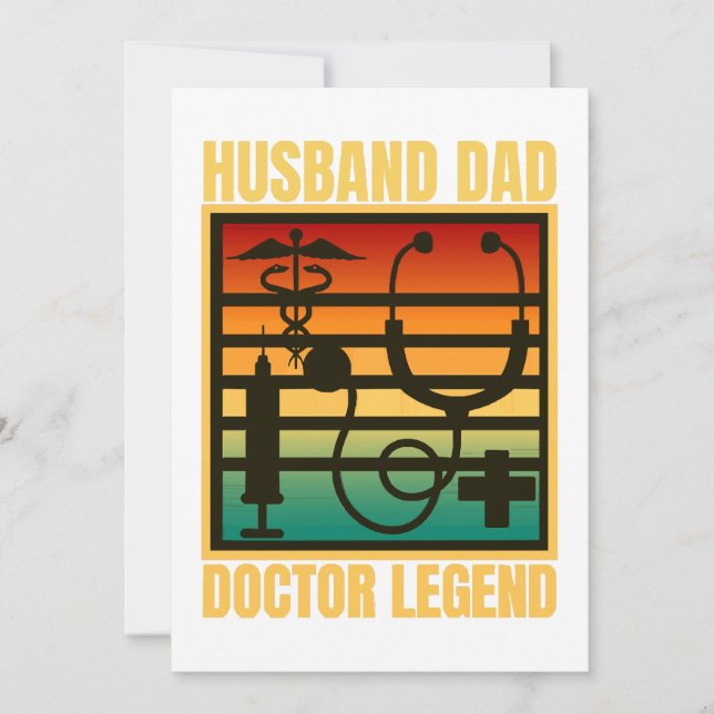 Husband Dad Doctor Legend Invitation (Front)