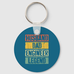 Husband Dad Engineer Legend Fathers Key Ring