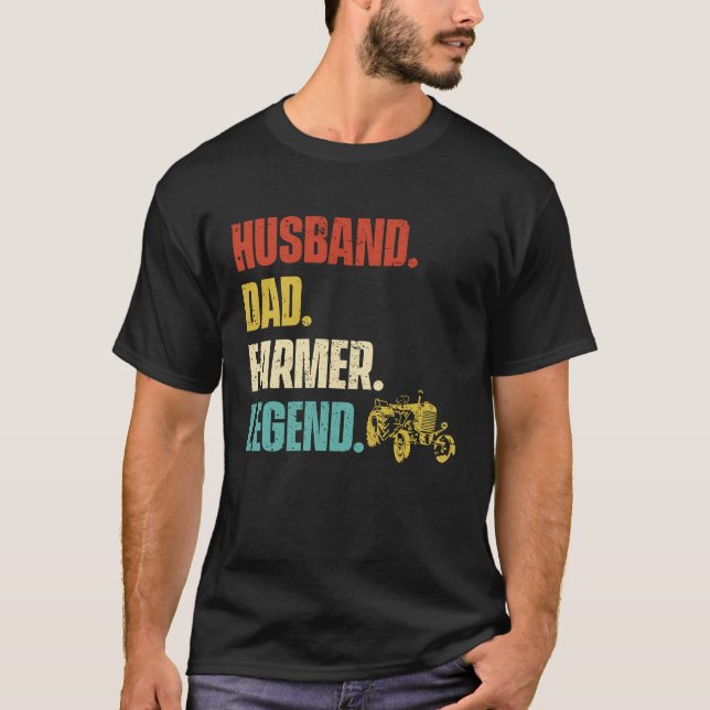 Husband Dad Farmer Legend T-Shirt (Front)