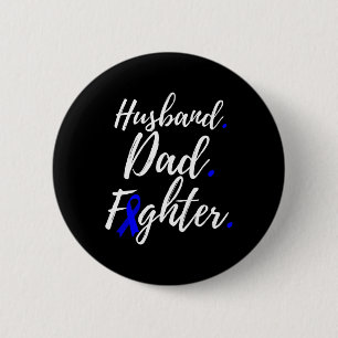Husband Dad Fighter Alopecia Areata Awareness 6 Cm Round Badge