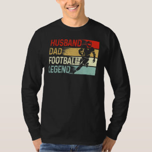 Husband Dad Football Legend Vintage Father's Day T-Shirt