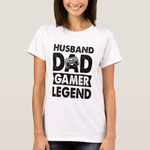 Husband Dad Gamer Legend Funny T-Shirt