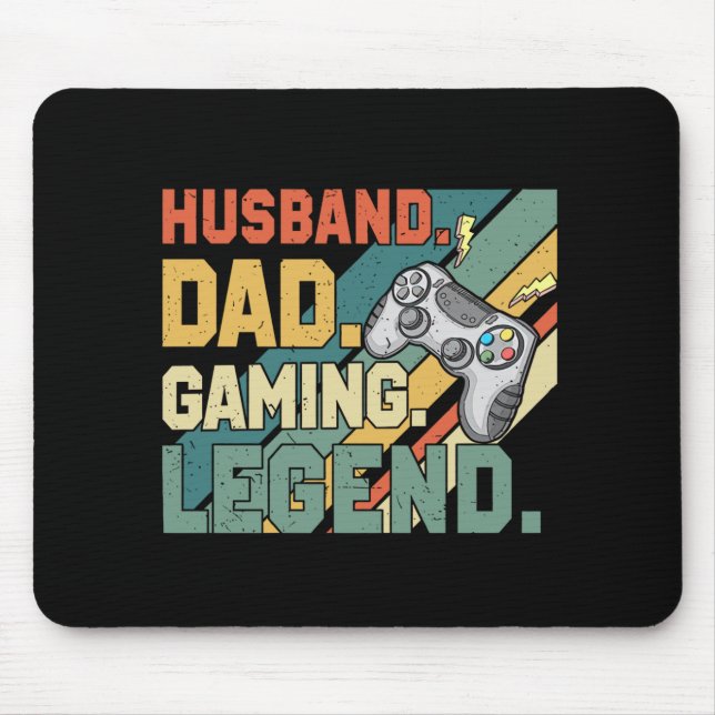Husband Dad Gaming Legend Father's Day Mouse Mat (Front)