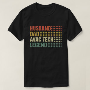  Husband Dad HVAC Tech Legend Funny HVAC Technicia T-Shirt